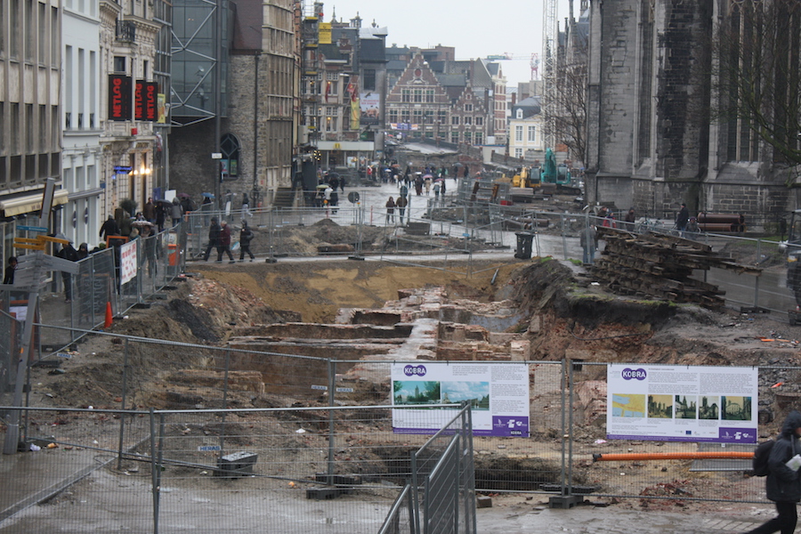 Der Korenmarkt während der Bauarbeiten 2009