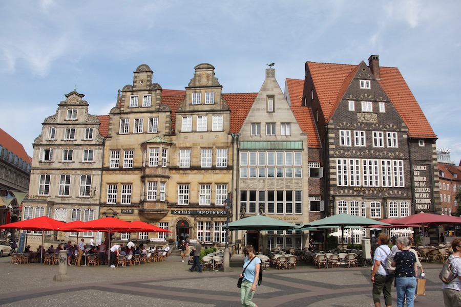 Der Bremer Marktplatz, Foto: Martin Schlu, Juli 2022