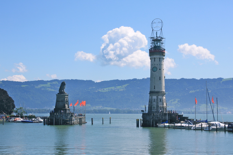 Die Hafeneinfahrt von Lindau